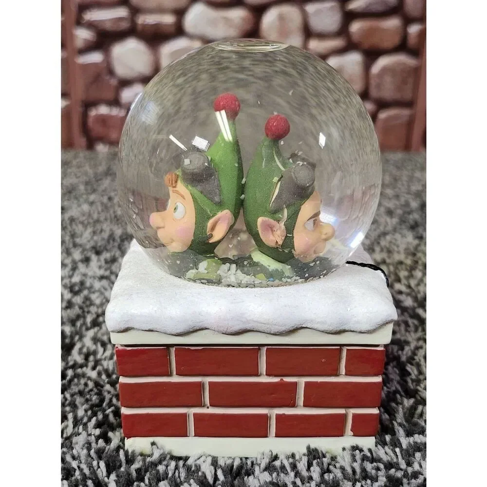 Rare-Hallmark Snow Globe Disney Lanny, Wayne in Chimney